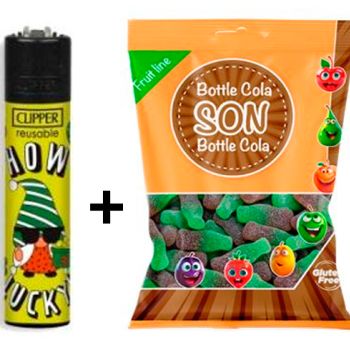 Mecheros Clipper Serigrafiados noved. ( 0.428 € ) + GS. Bottle Cola Pica ( 0.398 € )