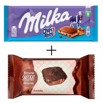 .Milka Chips Ahoy 100 gr. ( 0.78€ ) + Brownie SON 50 gr. ( 0.368€ ) - PACK