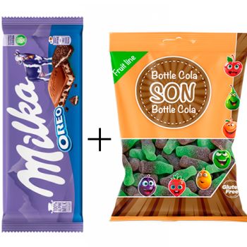 .Milka Oreo 100 gr. ( 0.78€ ) + GS. Bottle Cola Pica 80 gr. ( 0.398 ) - PACK