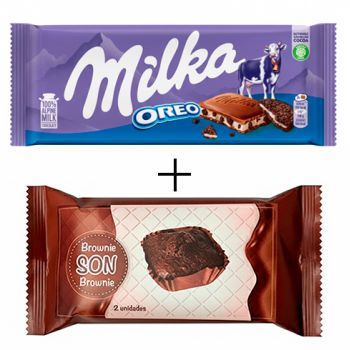.Milka Oreo 100 gr. ( 0.78€ ) + Brownie SON 50 gr.  ( 0.368€ )  - PACK