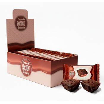 MInibites Brownie SON 50 gr. - Caja 20 Unidades para Vending al por Mayor  producto completo