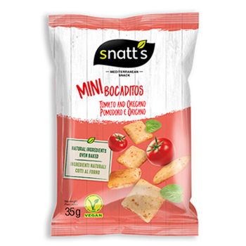 Ñams Snatt Mini Tomate y Orégano 35 gr. - Caja de 30 unidades