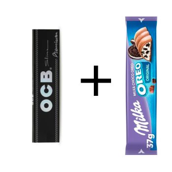 .OCB Slim Premium ( 0.319 € )  + Milka Oreo Countline de 37 gr ( 0.499 € )