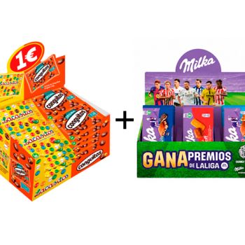 .Pack Conguitos y Lacasitos ( 0.61 € uni. ) + Lote Tabletas Milka ( 0.798 € uni. )