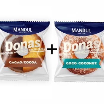 Pack Donas Coco y Cacao Mandul -  2 Cajas de 36 Unidades