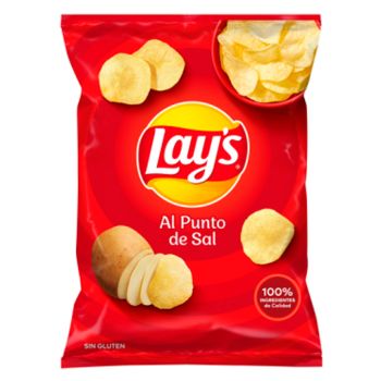 Patatas Lay´s Punto de Sal 44 gr. - Pack 8 unidades