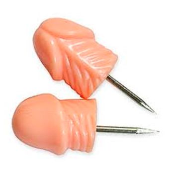 Pene con forma de chincheta - Pecker Push Pin - Pack de 10 unidades