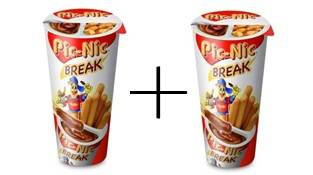 Pic-Nic + PIC-NIC SIN CARGO (Palitos con crema de cacao) 50 gr. - Caja de 24 unidades