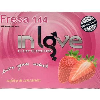 Preservativos In Love Fresa - Caja de 144  Unidades