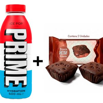Prime Ice Pop ( 0.99 € ) + Brownie SON 50 gr. ( 0.368 € )