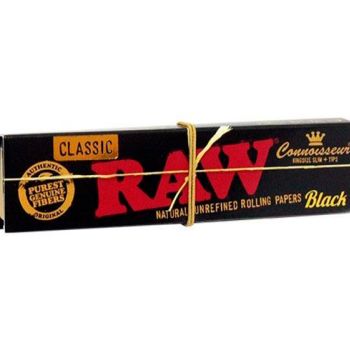 Raw Black Connoisseur KS Slim + Tips – Caja 24 unidades