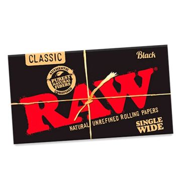 Raw Black Single Wide Double - Caja 25 unidades