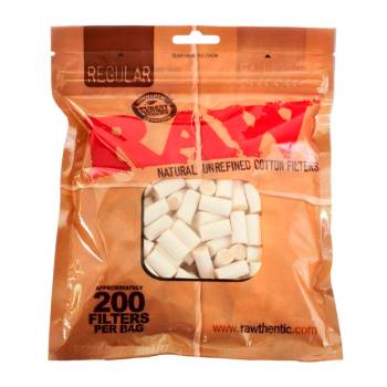 Raw Cotton Filtros Slim (bolsa 200 filtros)