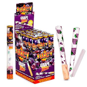 Raw Juicy Jays Cones 1- 1/4 Jones Grape - Caja 24 unidades