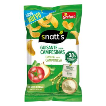 Snatt's Guisantes sabor Campesinas 28 gr. - Pack de 8 unidades