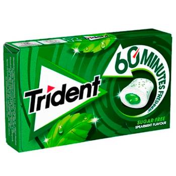 Trident 60 Minutos Spearmint 20 gr. - Caja 16 unidades