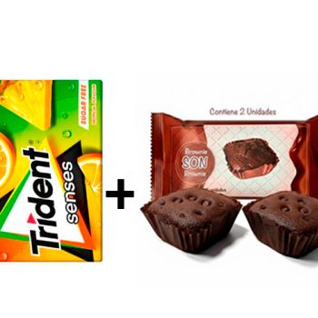 Trident Senses Tropical Mix + Brownie SON 50 gr.