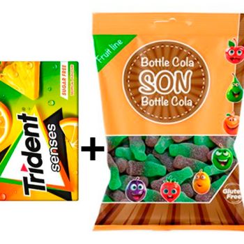 Trident Senses Tropical Mix + GS. Bottle Cola Pica