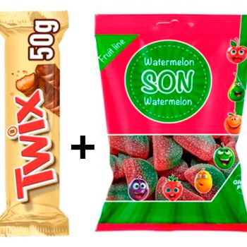 Twix 50 gr. - CAJA DE 30 UNIDADES  ( 0.429 € ) + GS. Watermelon ( 0.398 € )