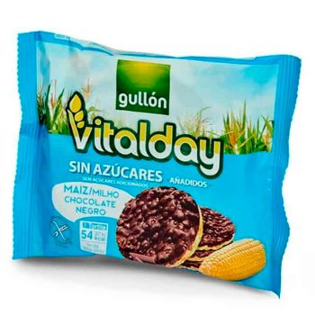 Vitalday Tortitas de Maiz con Chocolate Negro 25 gr. - Caja de 40 unidades